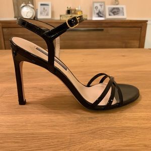 Stuart Weitzman patent sandals